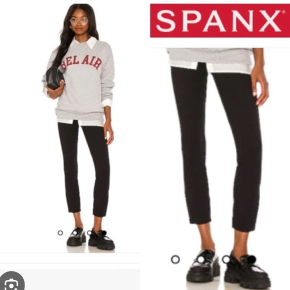 Spanx The Perfect Pant Black Ankle Back Seam Skinny Size S/P - Picture 4 of 8